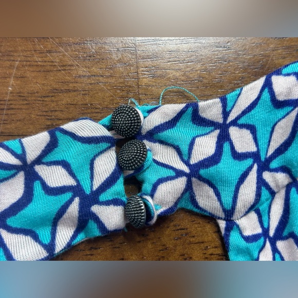 Anthropologie Maeve Mabel Tiered Maxi Dress Blue Motif Womens XSP - Picture 9 of 9